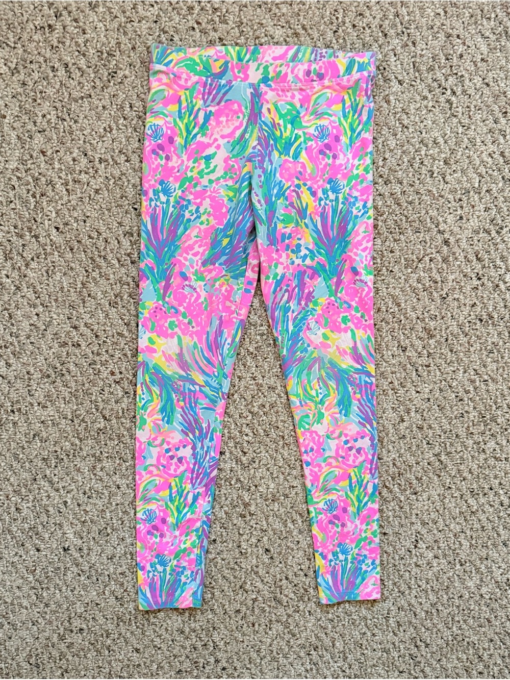 Lilly Pulitzer Girls XL 12-14 Colorful Floral Leggings
